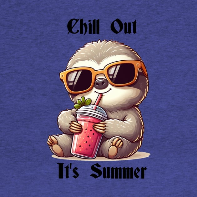 Chill Out Summer Smoothie Sloth by RedFox2